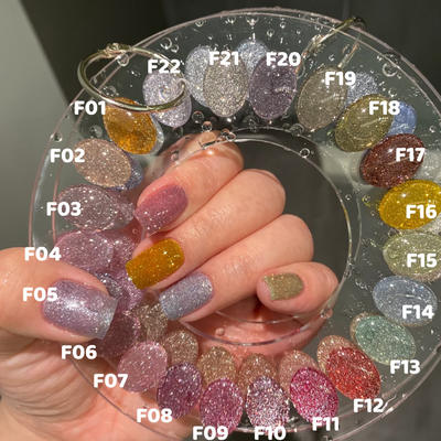 enoi彩虹碎钻胶超亮甲油胶美甲店碎钻胶f11 f02 f07 f24 f23 f04