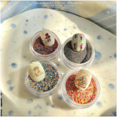 韩风ins短甲氛围素材粉节日礼花彩带砂糖调和粉 水磨石粉