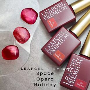 2025 日本进口 Leaf Premium 圣诞红 新年红系列 猫眼胶 甲油胶