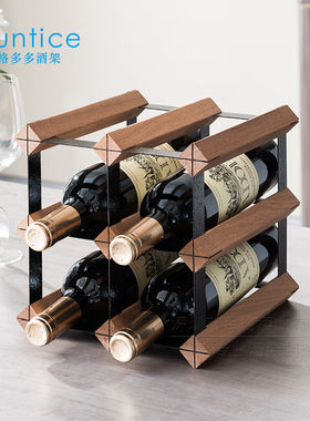 实木酒架欧式收纳架红酒架子酒瓶客厅家用红酒架摆件葡萄酒展示架