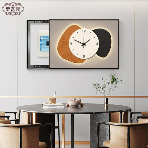 时来运转电表箱装饰画现代轻奢