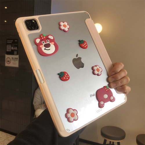亚克力可爱苹果防弯平板保护套