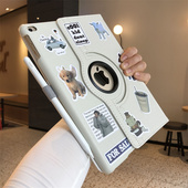 360度旋转适用于ipad11代2025保护套9.7英寸10.2 Pro11寸A2602苹果air543皮套笔槽A1566迷你6卡通小狗789代壳