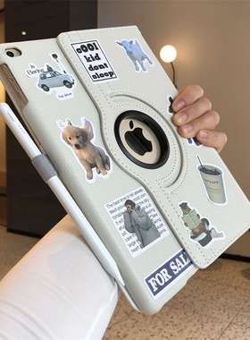 360度旋转适用于ipad11代2025保护套9.7英寸10.2/Pro11寸A2602苹果air543皮套笔槽A1566迷你6卡通小狗789代壳