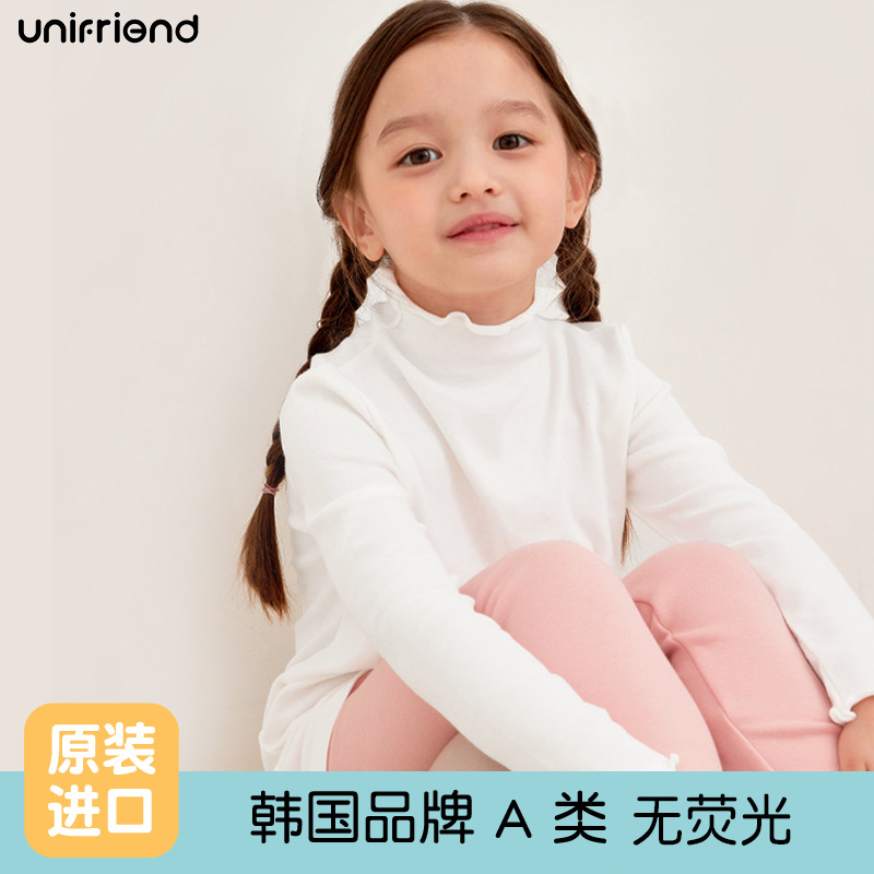纯棉花边领打底衫unifriend保暖