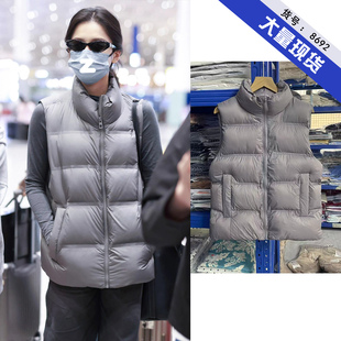 张婧仪同款马甲背心女秋冬季新款外穿时髦洋气保暖坎肩面包服外套