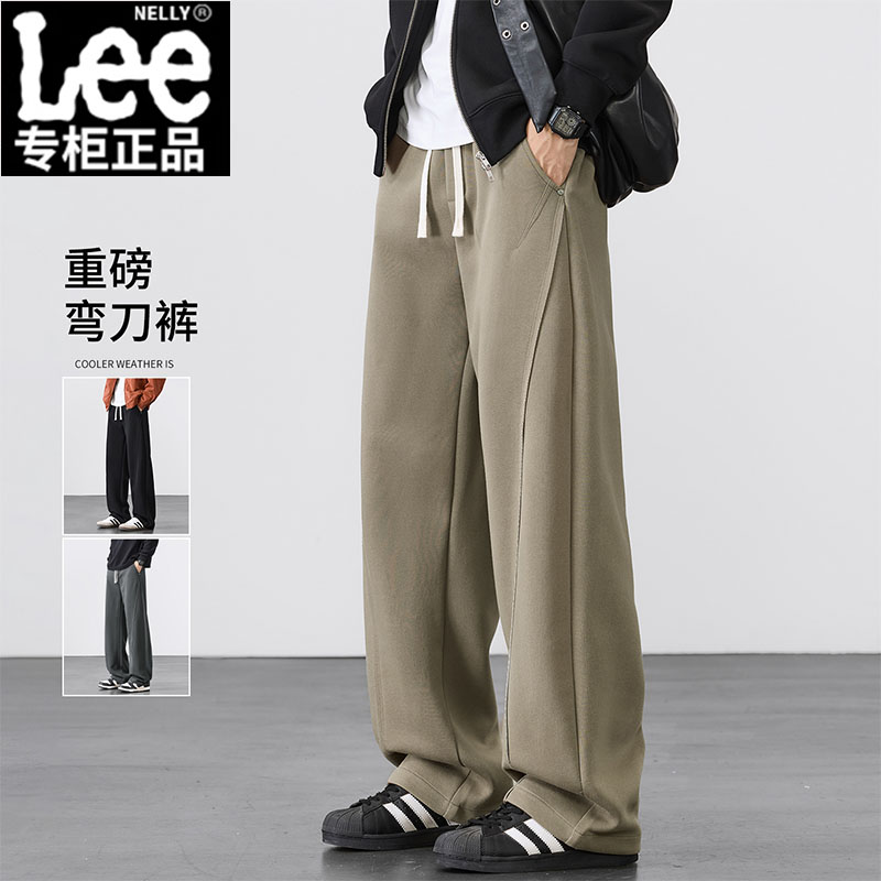 Lee美式重磅弯刀卫裤男款宽松