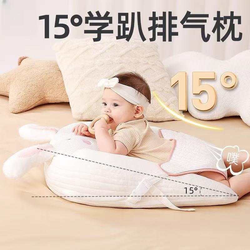 婴儿趴睡斜坡枕热敷排气趴趴枕躺睡神器防胀气吐奶二月闹神器