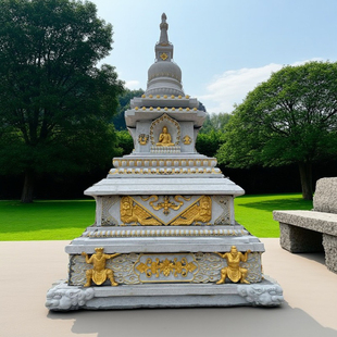石雕舍利塔大理石佛塔花岗岩阿育王塔五台山石塔寺庙菩提塔八宝塔