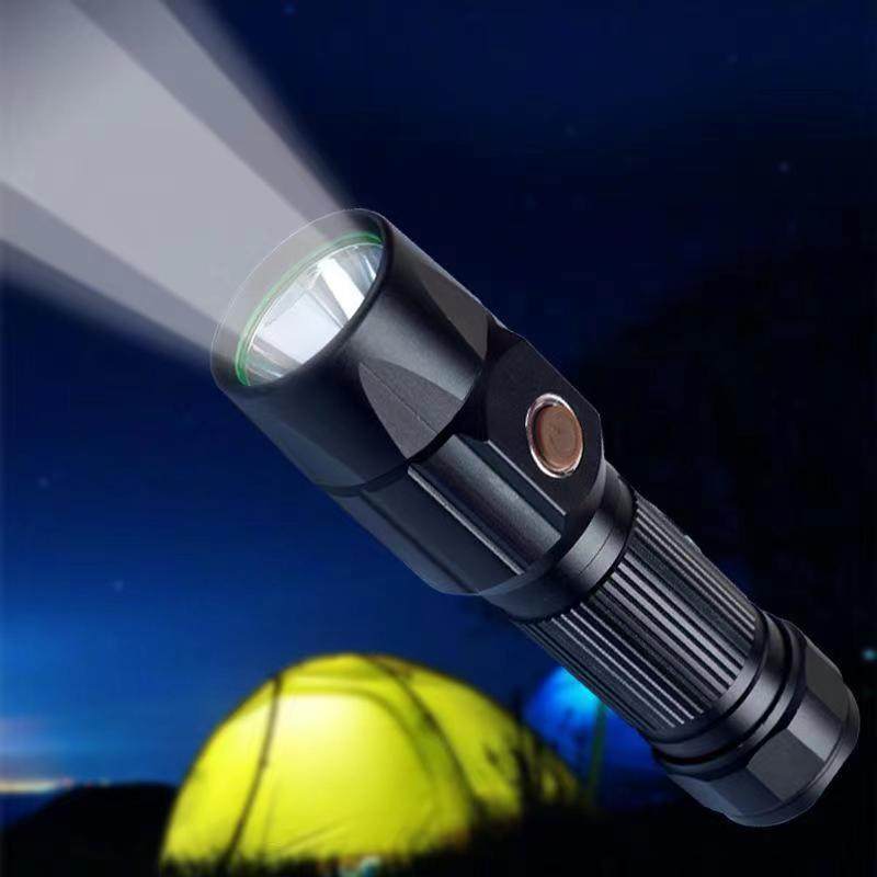 26650手电筒6812强光可充电远射家用超亮户外防水迷你LED骑行手电