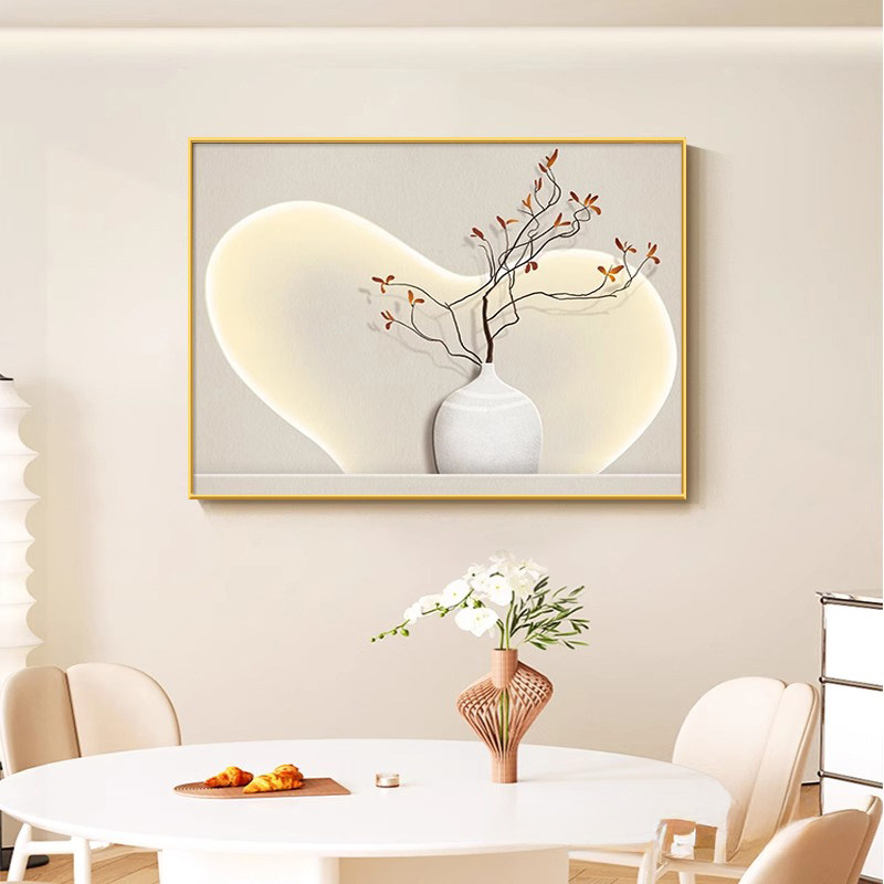 小清新绿植餐厅装饰画现代简约厨房壁画北欧风沙发背景墙客厅挂画