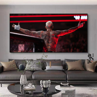 UFC奥利维拉张开双臂背影挂画MMA综合格斗拳击馆武术馆装饰画壁画