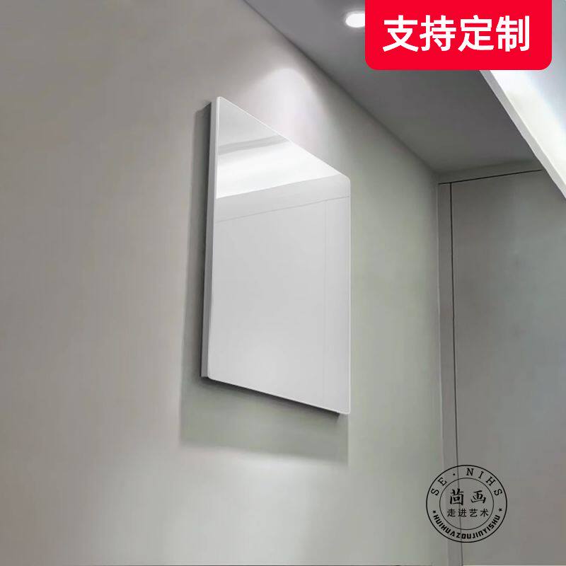 竖款推拉式极简超薄电表箱装饰画遮挡盖板弱电箱配电箱开关盒挂画