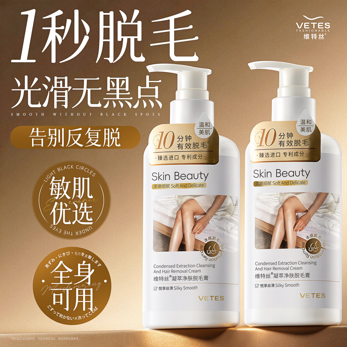 商超爆卖&热销100w！温和脱毛膏