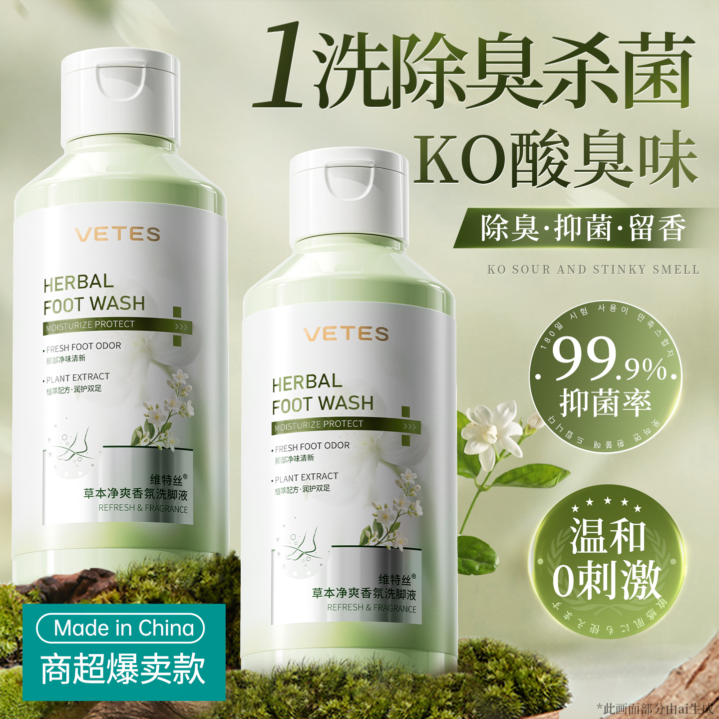 全网热销100万丨洗脚液除臭第1名