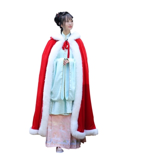 奴妲宫原创汉服斗篷冬长款斗篷女冬加厚古风秋冬披风汉服正版原创