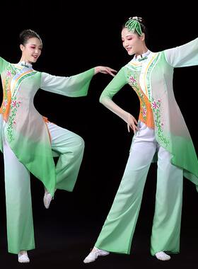 古典舞演出服女飘逸伞舞长裙大合唱服开场舞大摆裙扇子舞蹈服装女