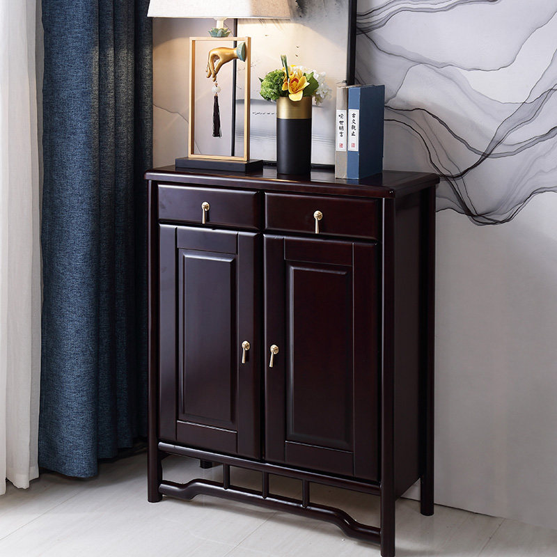 新中式实木鞋柜两门黑檀色餐边柜民宿会所中国风全屋配套家具在类目 住宅家具, 柜类, 鞋柜中 - 来自Buy2taobao.com提供专业的淘宝代购服务