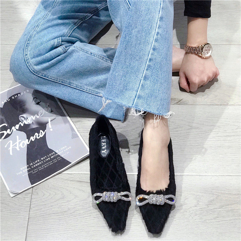 特价鞋单鞋法式女鞋尖头平底鞋