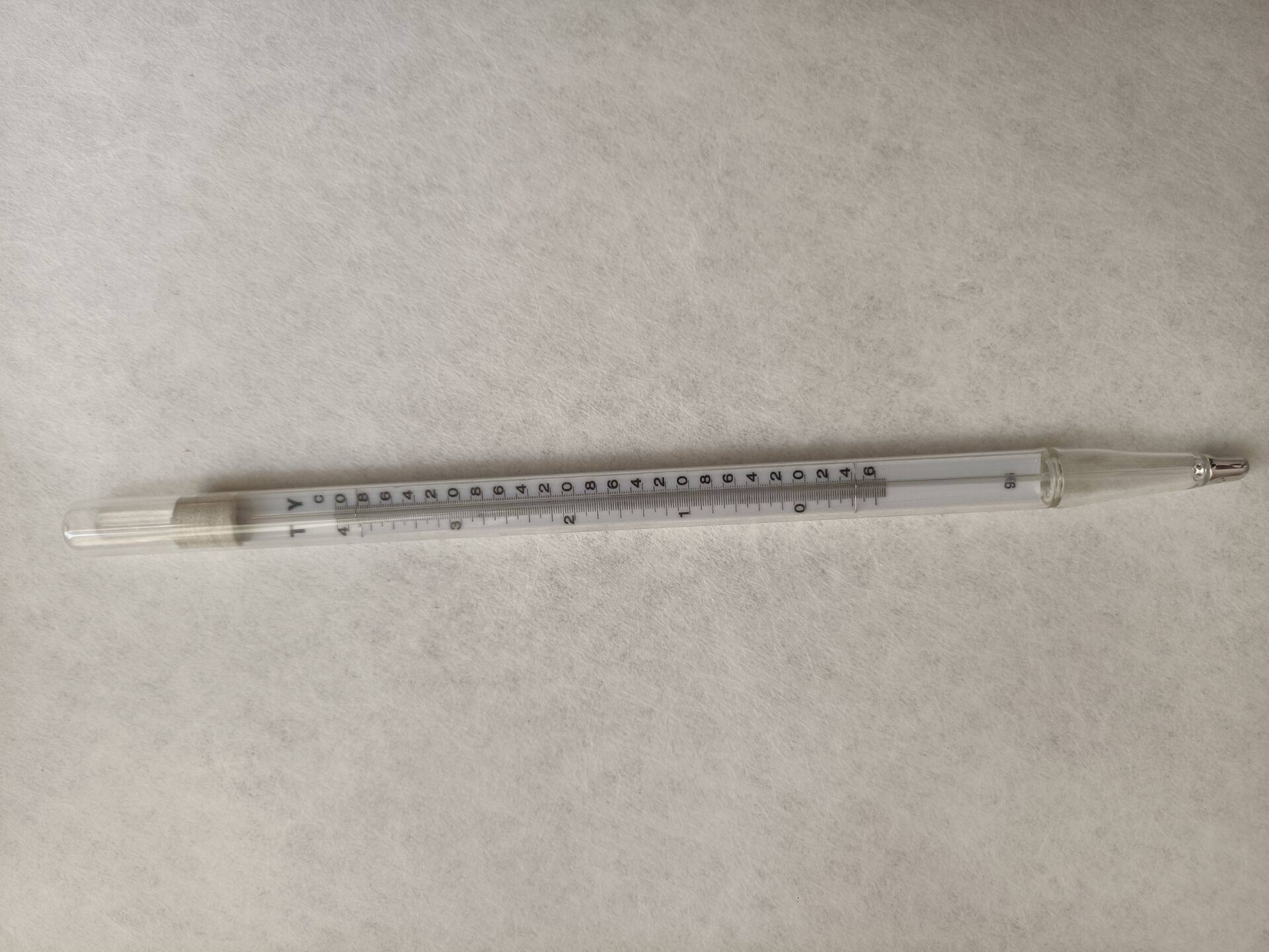 玻璃内标式温度计 水温表内表芯 水银温度计 -5-40度 精度0.2度