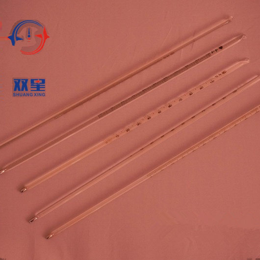 玻璃温度计红水银化学实验刻度棒表温度表0-50/100/200/300度30CM