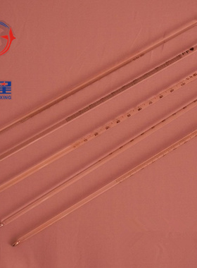 玻璃温度计红水银化学实验刻度棒表温度表0-50/100/200/300度30CM