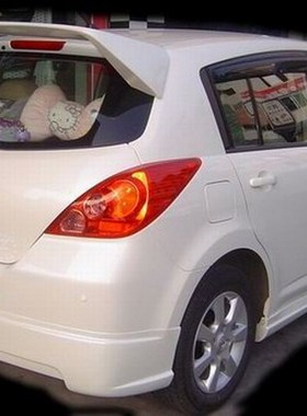 日产骐达尾翼05-12汽车改装专用高定风翼厂家直销白色底漆