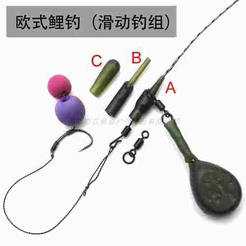 欧式滑动钓组前导线套装反底钓法野钓库钓罗尼线组配件鲤鱼钓套装