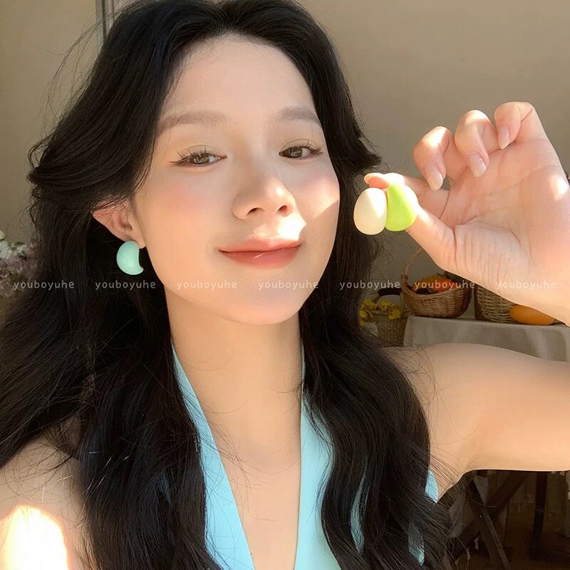 夏日狂想曲马卡龙糖果色多巴胺C型耳环小清新耳钉设计感氛围感耳