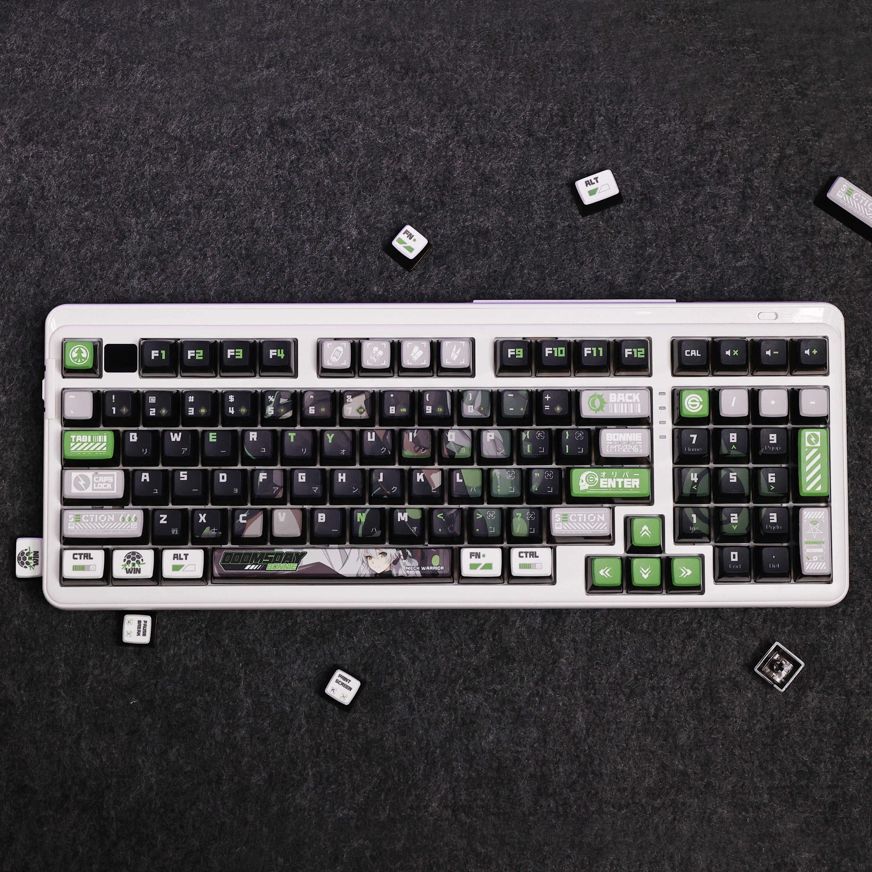 BONNIES CUSTOMIZED KEYCAPS ARE MULTI-SIDED SUBLIMATION PUDDING PROCESS AND TWO-DIMENSIONAL KEYCAPS ARE ADAPTED TO THE UNITED STATES AND LION