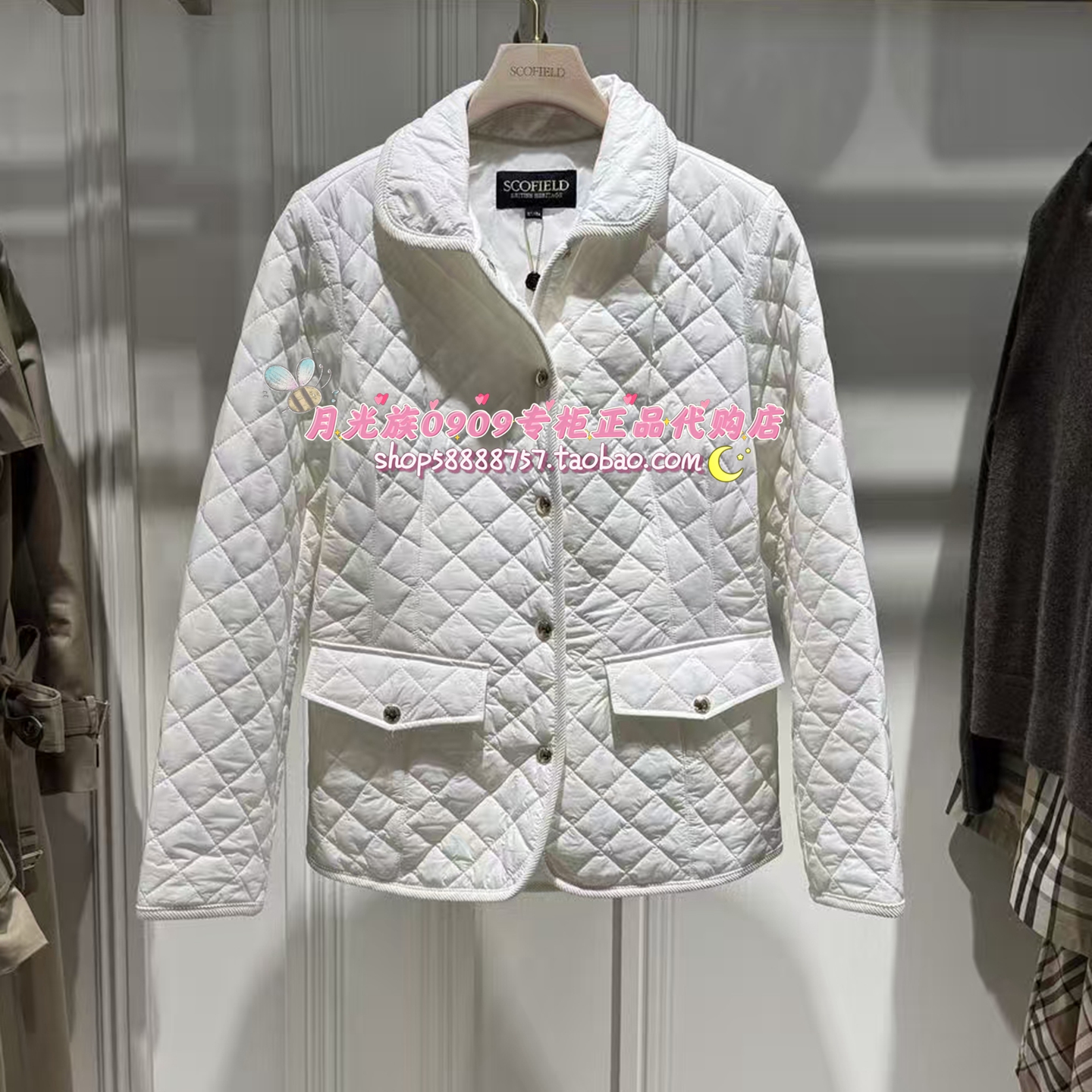 SCOFIELD专柜正品 25年冬款 时尚百搭休闲优雅棉服外套SFJPF4T002