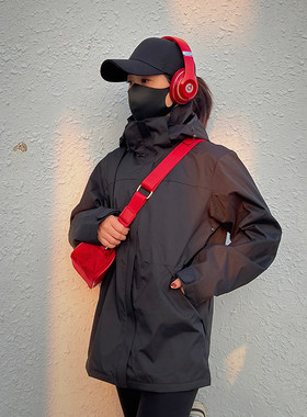 无性别男女冲锋衣登山服防风防水保暖透气两件套可拆卸滑雪服西藏
