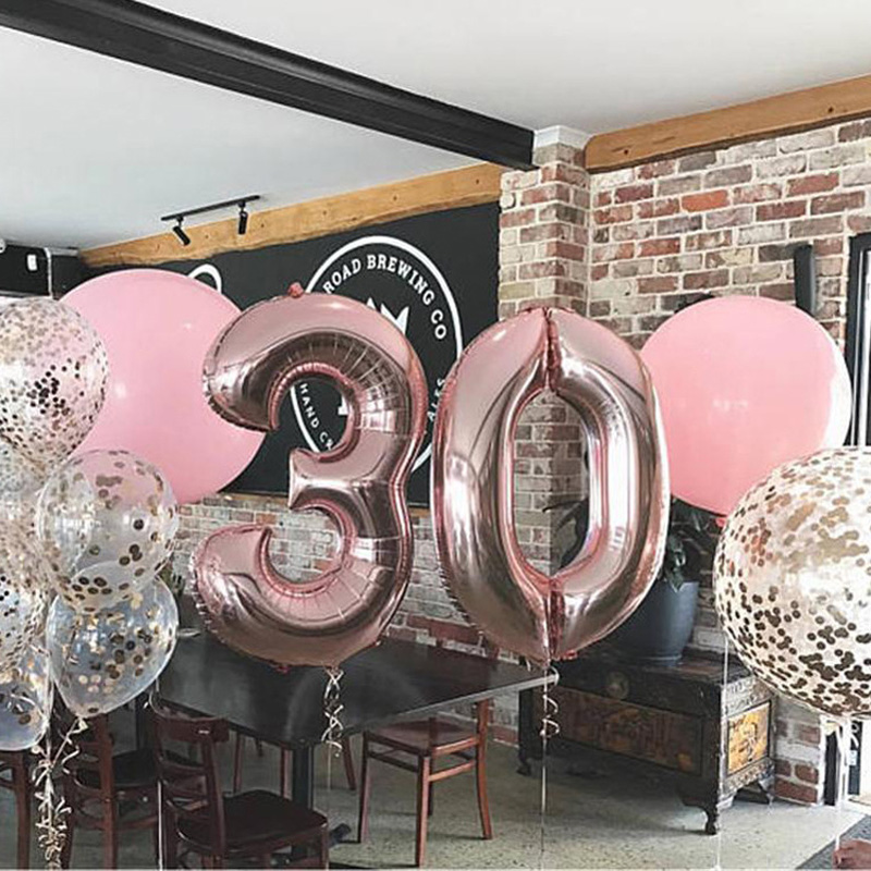 Large 40 inch number Rose Gold Aluminum balloon birthday Propose wedding party decorate Supplies photograph propin the Festive supplies/Gift , Balloon/Floating air ball , Balloon  category - from Buy2taobao.com to provide professional Taobao agent buy service