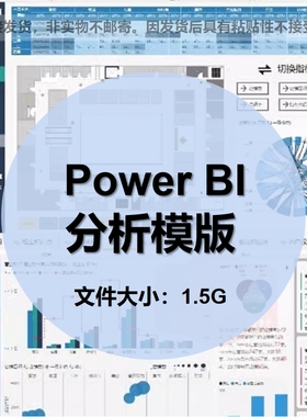 powerbi可视化分析模板财务销售经营版看板型商行业应用demo案例