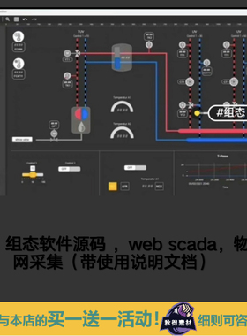 WEB 组态软件源码 ，web scada，物联网采集（带使用说明文档）