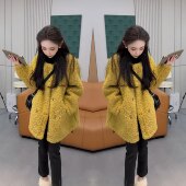 冬季 新款 洋气韩版 网红炸街爆款 纯色显白宽松女神范韩版 羊羔毛外套