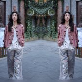 洋气减龄盘扣提花气质外套搭配裤 秋冬新款 子 复古炸街爆款 国风女装