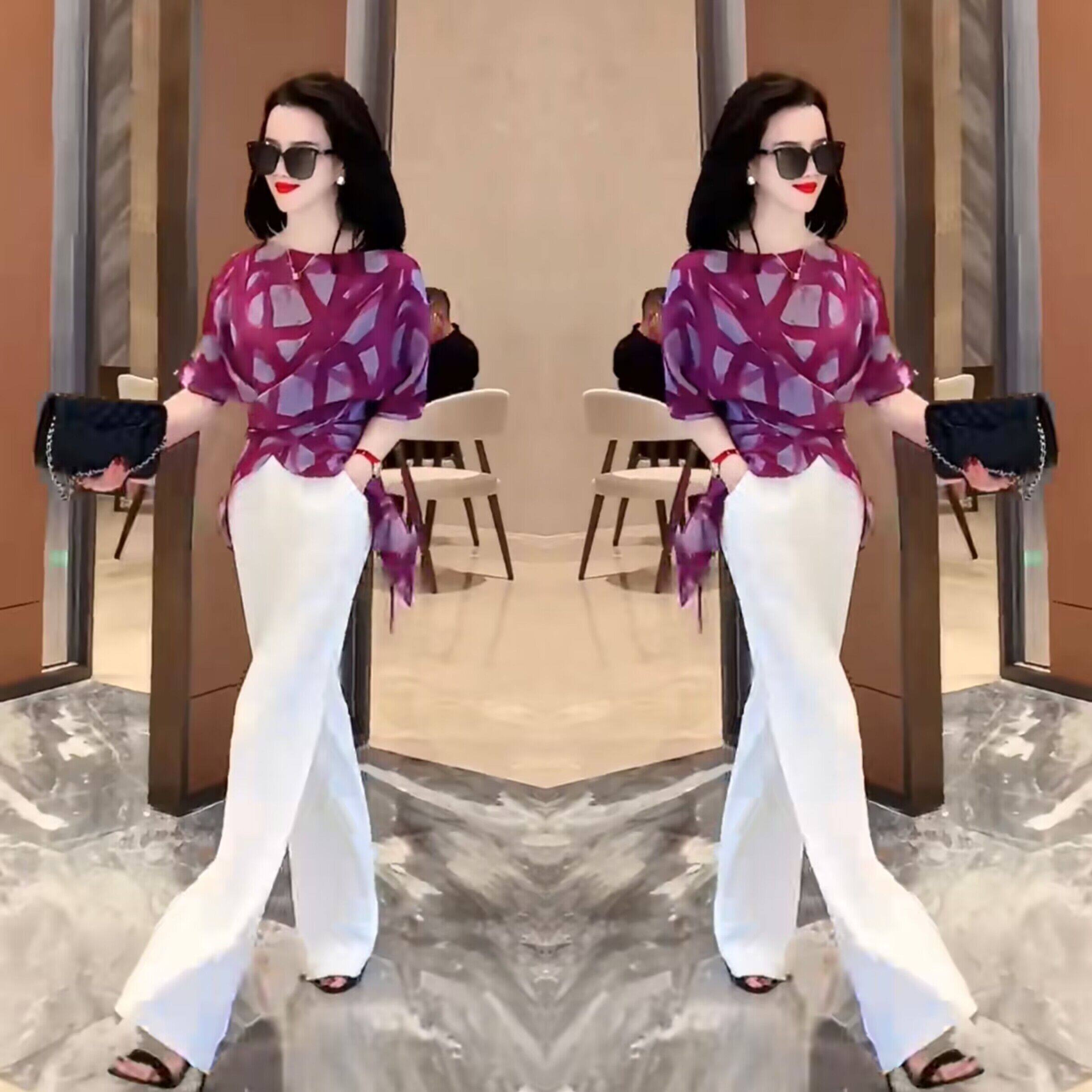 抖音爆款网红同款2024年春季新款高端洋气时尚收腰打底衫高腰裤子