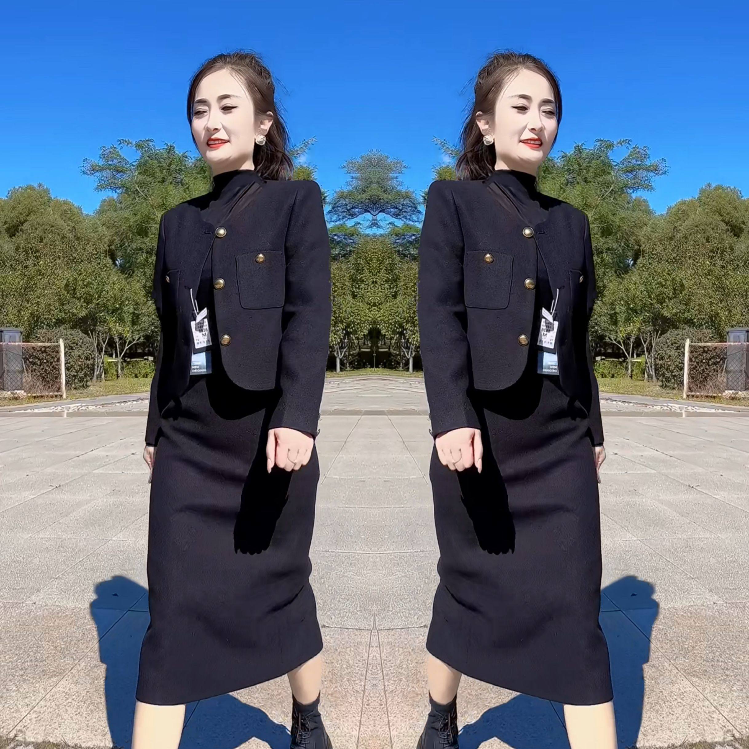 高级感爆款时髦气质减龄潮流毛呢女士小香风纯色两件套外套半身裙,女装/女士精品,时尚套装,淘宝优惠券,粉丝福利购,淘宝优惠卷