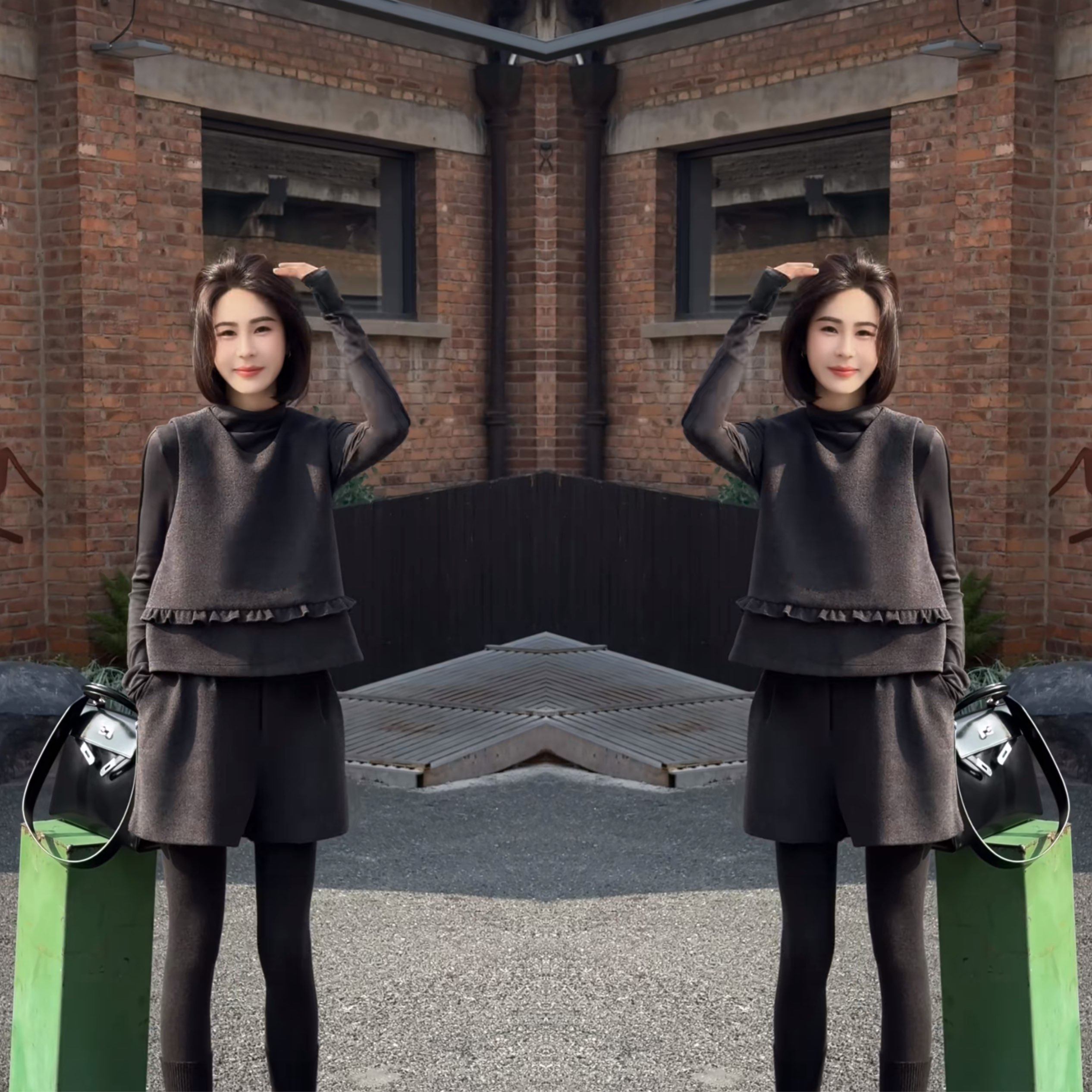 网红炸街爆款洋气女神范减龄时髦韩版法式纯色打底衫毛呢马甲短裤,女装/女士精品,上衣,淘宝优惠券,粉丝福利购,淘宝优惠卷