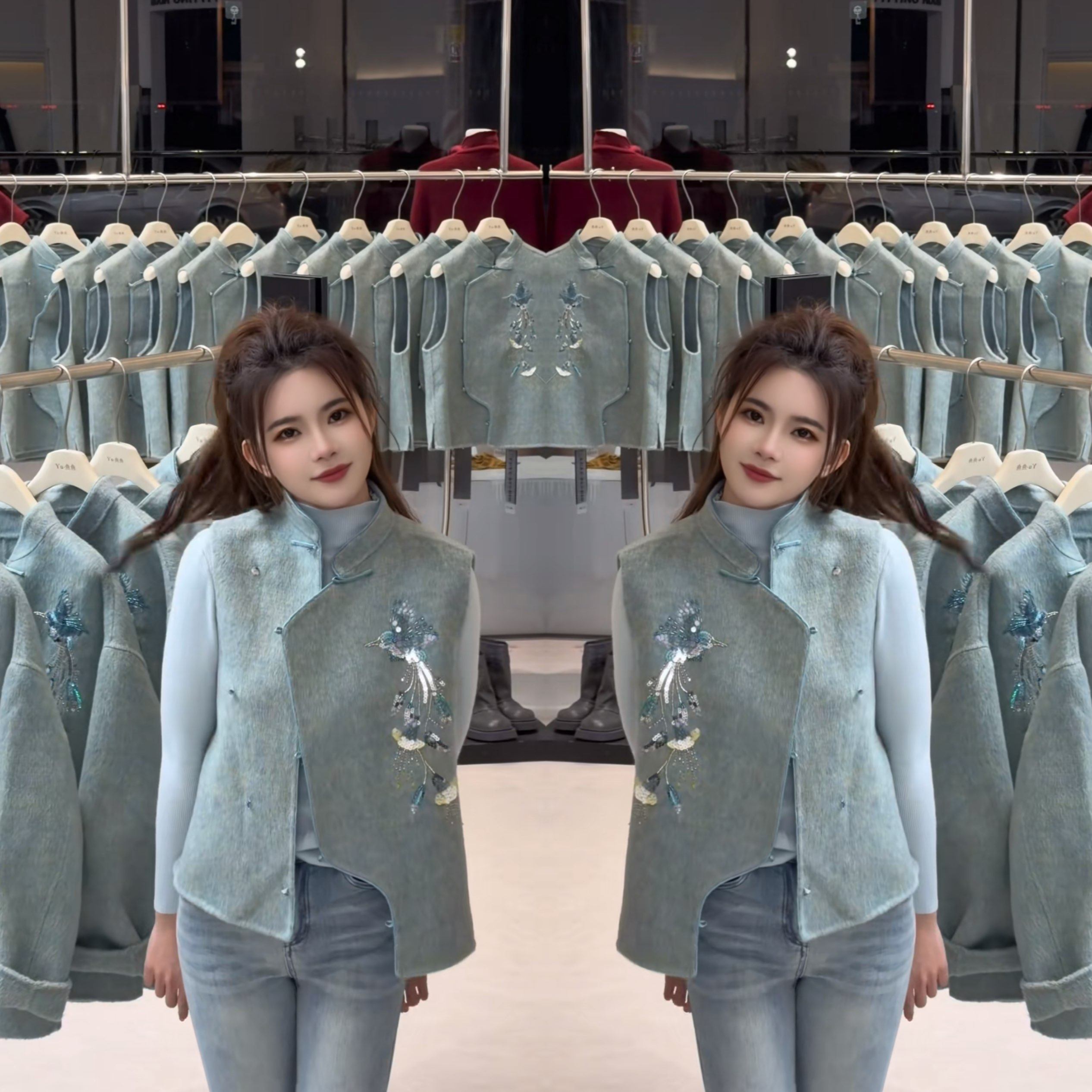 国风韵味时髦新中式气质减龄春季新款重工百搭女士显瘦复古马甲潮,女装/女士精品,上衣,淘宝优惠券,粉丝福利购,淘宝优惠卷