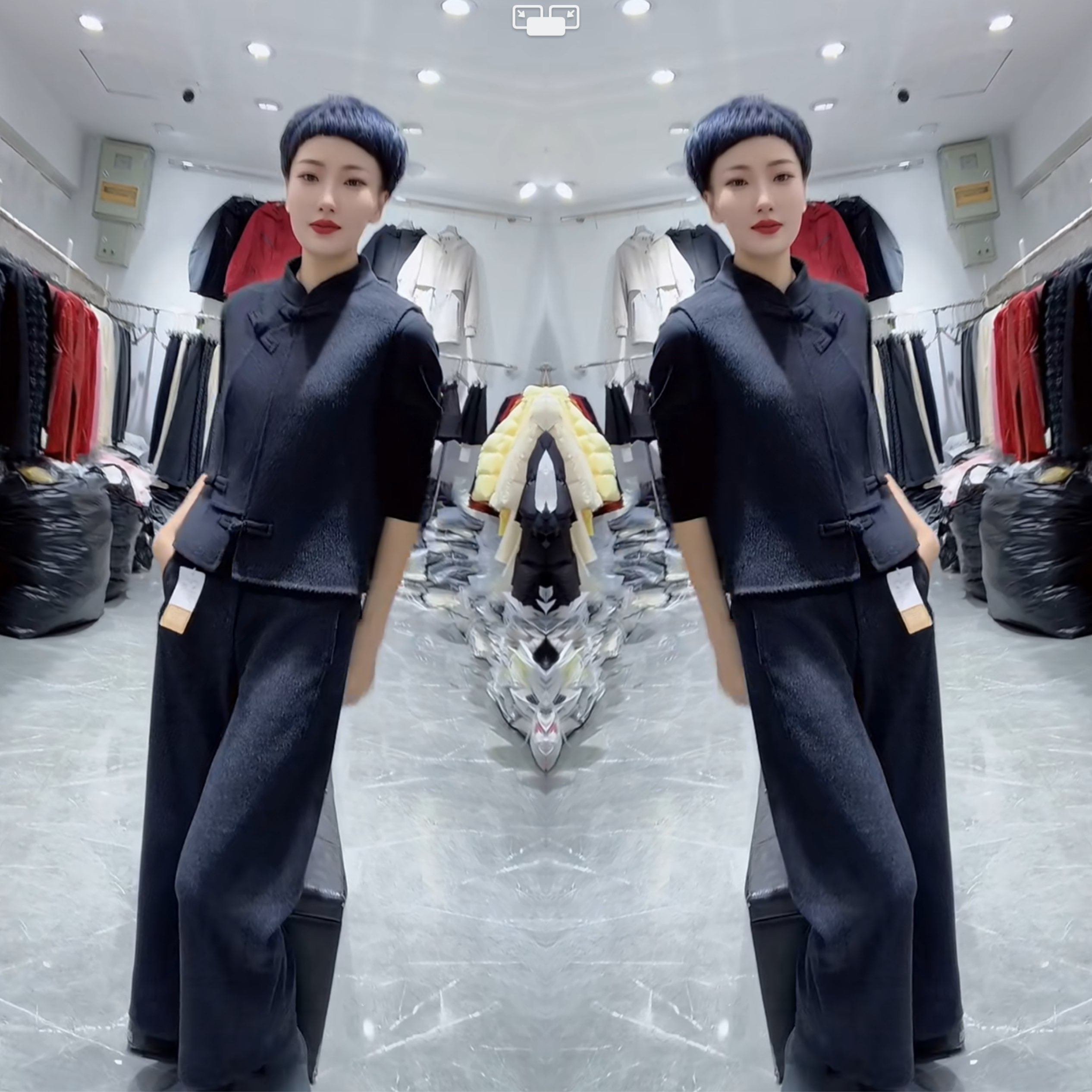 新中式国风三件套减龄气质时髦洋气盘扣马甲打底衫搭配高腰阔腿裤,女装/女士精品,上衣,淘宝优惠券,粉丝福利购,淘宝优惠卷