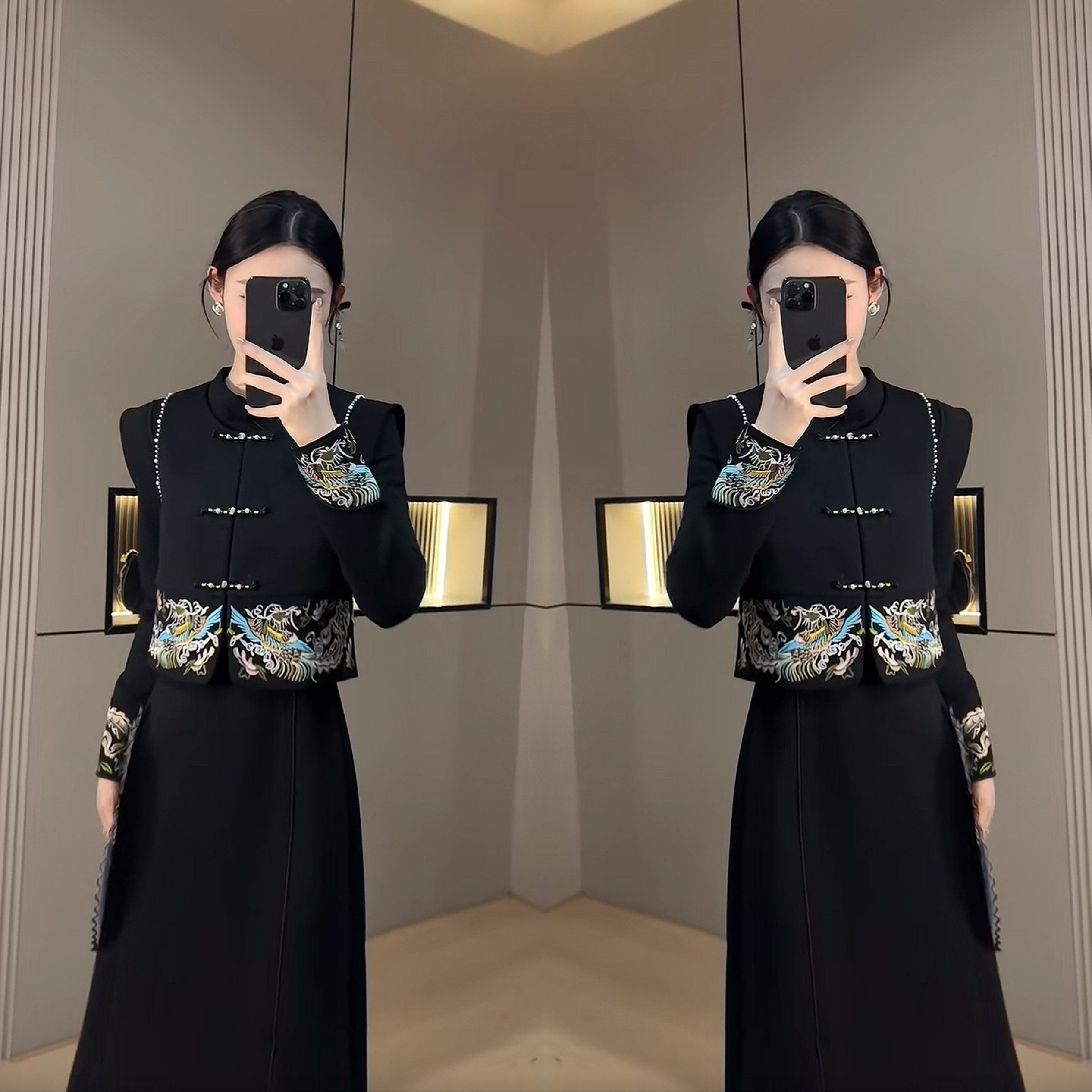 新中式复古黑色显瘦民族风洋气重工盘扣无袖刺绣马甲搭配连衣裙潮,女装/女士精品,上衣,淘宝优惠券,粉丝福利购,淘宝优惠卷