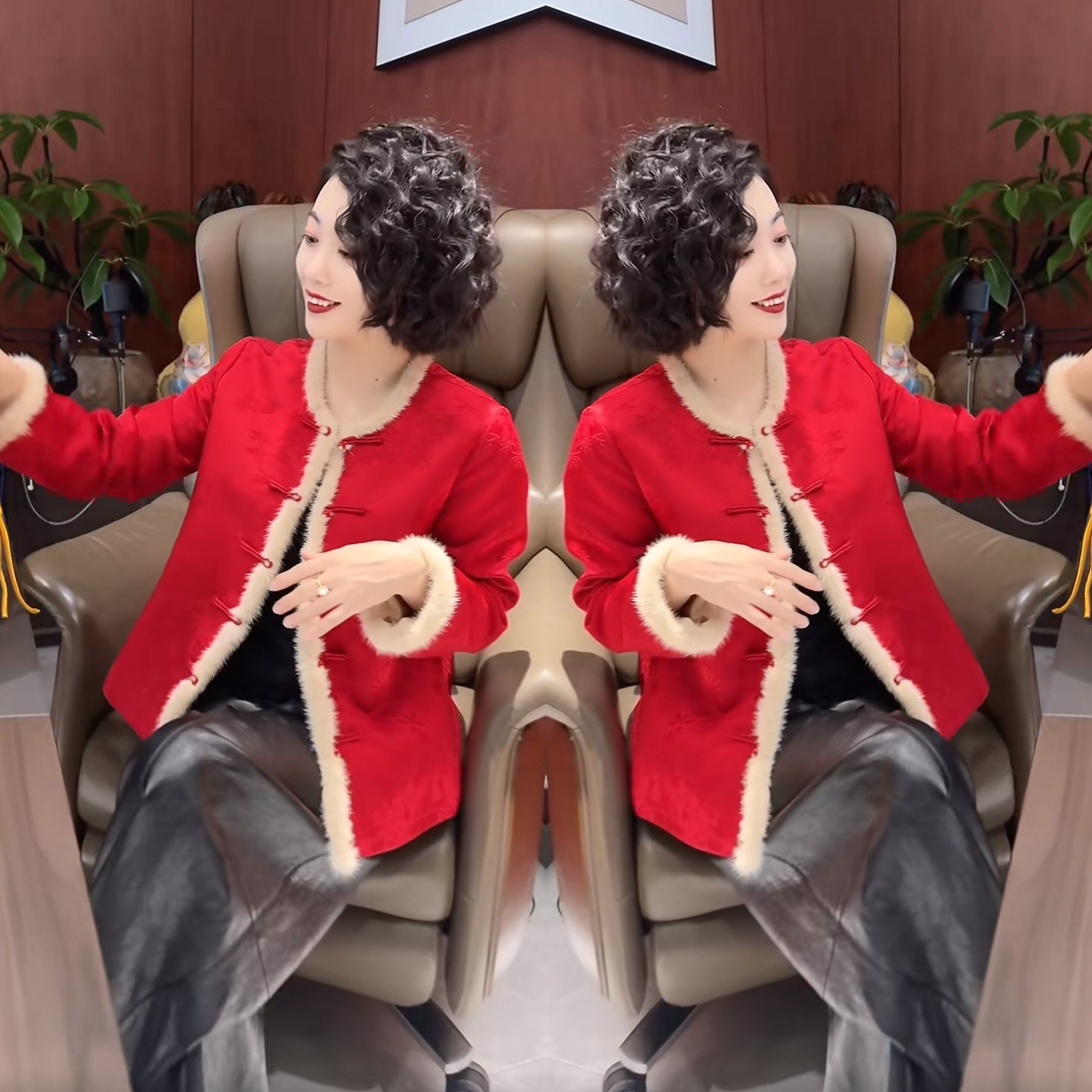 网红爆款炸街爆款复古减龄盘扣毛毛边喜庆红色百搭国风女士外套潮,女装/女士精品,上衣,淘宝优惠券,粉丝福利购,淘宝优惠卷