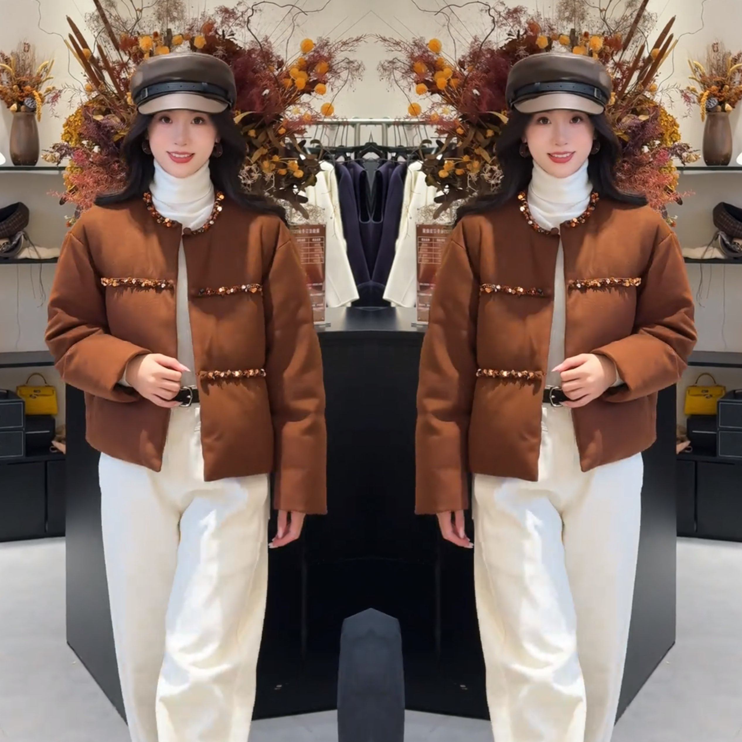 韩版女神范减龄名媛气质时髦重工圆领短款长袖小香风百搭显瘦外套,女装/女士精品,上衣,淘宝优惠券,粉丝福利购,淘宝优惠卷