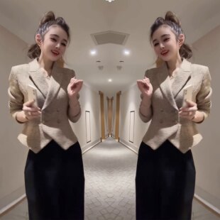 欧洲站轻奢高级感冬季新款洋气修身小香风百搭长袖遮肉女神范外套