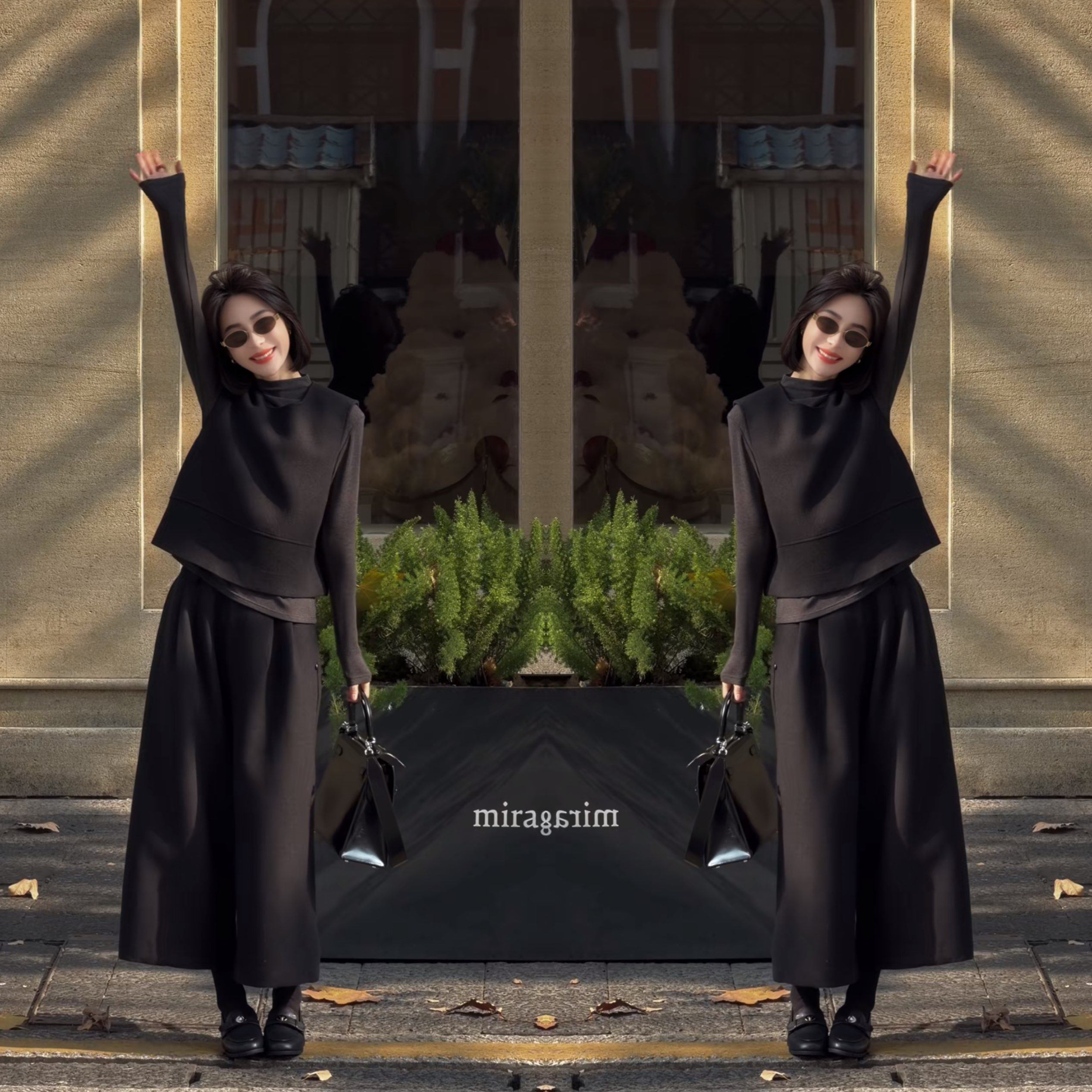 韩版简约高级感网红爆款时髦法式纯色三件套打底衫毛呢马甲阔腿裤,女装/女士精品,上衣,淘宝优惠券,粉丝福利购,淘宝优惠卷