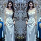 遮肉连衣裙 吊带长款 抖音网红爆款 轻奢高级飘带收腰女神范气质韩版