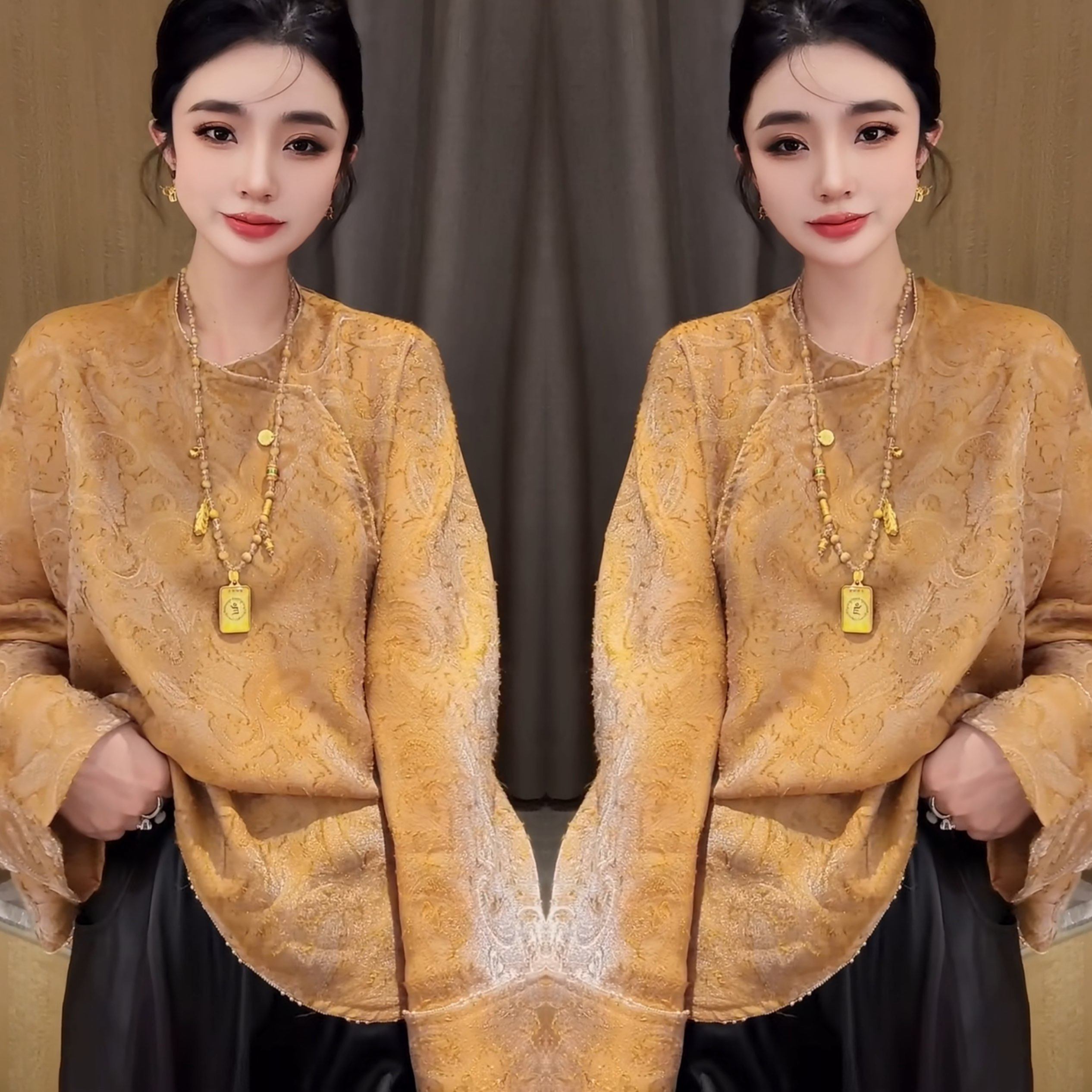 网红爆款高级感洋气减龄复古轻熟风重工时髦宽松百搭春季女士小衫,女装/女士精品,上衣,淘宝优惠券,粉丝福利购,淘宝优惠卷