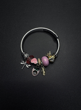 Vintage古着设计感古早风独特小众可爱草莓手镯F32903